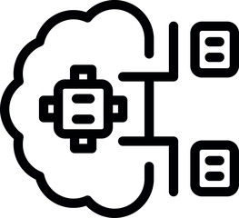 Sticker - Cloud computing system is connecting data blocks and processing information