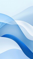 Poster - A sleek background showcases soft waves and gradients in calming shades of blue, creating a minimalist and serene atmosphere, wallpaper for phone