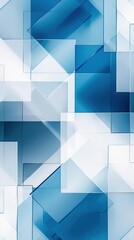 Poster - A sleek, minimalist design presents overlapping geometric shapes in varying shades of blue and white, creating a modern and stylish visual effect, wallpaper for phone