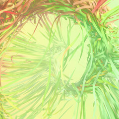Aufkleber - A multitude of paper strips intertwine and twirl on a dynamic digital background. 3d rendering digital illustration