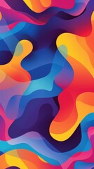 Poster - A collection of vibrant, colorful shapes intertwine, creating a dynamic and eye-catching abstract design that energizes the atmosphere, wallpaper for phone