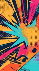 Poster - A vibrant backdrop features striking patterns in bold colors, perfect for artistic projects or graphic design elements