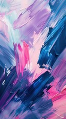 Poster - Swirls of soft pastel colors blend together, forming dynamic and expressive abstract patterns that evoke a sense of motion