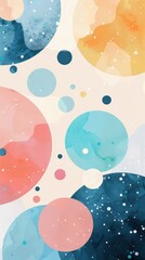 Poster - Colorful pastel dots create a whimsical composition, blending smoothly to evoke a sense of playful fun