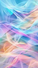 Poster - Delicate pastel waves blend together, creating a soothing and serene effect that invites relaxation and peaceful contemplation