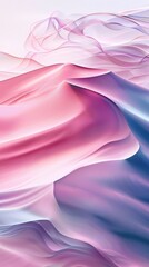 Poster - Soft pastel waves create a soothing visual experience, gently blending colors and textures in an abstract composition