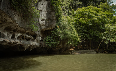 river landscape of Tam Coc-Bich Dong  in Ninh Binh Province in Vietnam