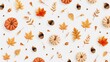 © Navaporn - Patterns Repeating patterns with autumn motifs like leaves, pumpkins, and acorns