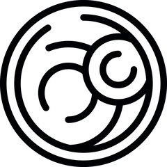 Poster - simple yet elegant round ornament featuring swirls and circles, conveying a sense of harmony and bal