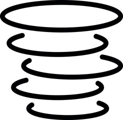 Poster - simple black spiral shape creating illusion of perspective and movement