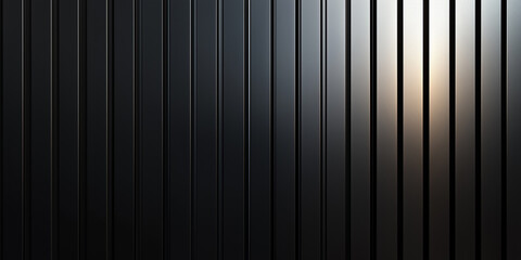 Poster - Black metal fence texture creating a pattern with light shining through