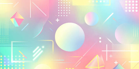 Poster - Abstract design with geometric shapes creating dynamic composition