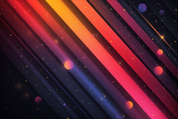 Poster - Abstract background featuring diagonal lines and glowing circles