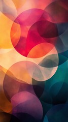 Poster - Abstract colorful geometric circles overlapping, vibrant artistic design. modern art concept