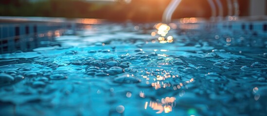 Poster - Close-up of Sparkling Water in a Swimming Pool