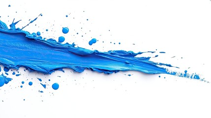 Poster - Vibrant blue paint splash cut out on a pure white background