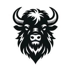 Wall Mural - Bison Head silhouette vector style 