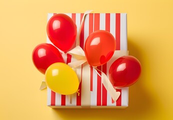 birthday card with balloons