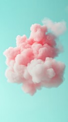Aufkleber - Pink cloud against blue sky, abstract background. Dreamy and whimsical concept