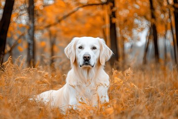 Wall Mural - golden retriever dog