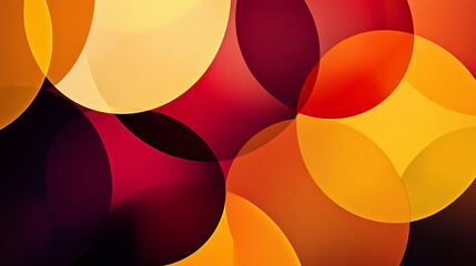 Poster - Abstract overlapping colored circles on a gradient background, vibrant geometric pattern. Modern art and digital design concept
