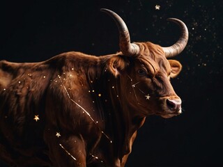 Wall Mural - bull in the wind