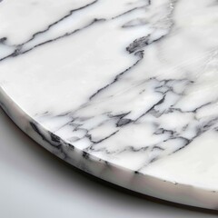 Sticker - White marble square table edge top view 