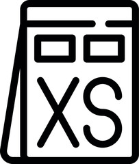 Poster - Simple notepad icon representing the extra small size of a design or sketch
