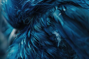 Aufkleber - Close-up view of a blue bird's beautiful feathers
