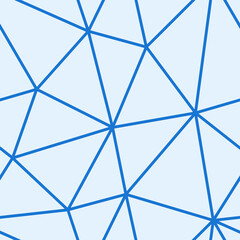Poster - Abstract Mosaic Background. Blue color. Big triangles size. Light lines weight. Repeatable pattern. Seamless tileable vector illustration.