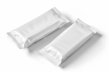 Aufkleber - A pair of empty white packages sit on a white surface, waiting for contents