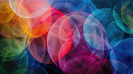 Aufkleber - A close-up shot of a group of colorful circles