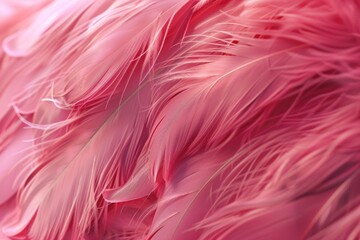 Poster - A close-up shot of a vibrant pink feather, perfect for highlighting small details in designs or illustrations