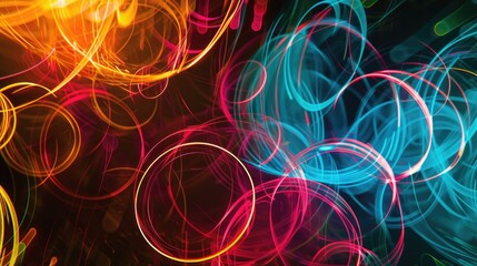 Poster - Close-up shot of a bunch of colorful lights