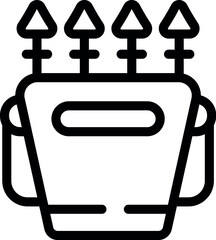 Sticker - Line icon of a multi cooker steaming food, ideal for websites or apps about cooking