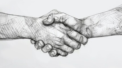 Poster - Two professionals shaking hands, symbolizing agreement or partnership