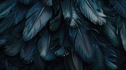 Poster - Feathers up close, a bundle of soft and fluffy plumage