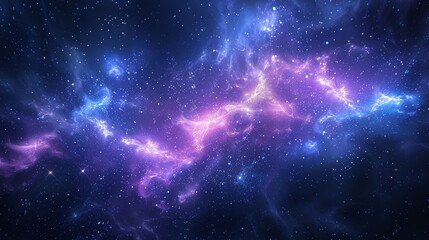 Vibrant cosmic background with stars, nebulae, and galaxies