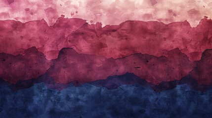 Wall Mural - A refined LinkedIn background with a watercolor collage of burgundy and navy, offering a rich and authoritative visual statement suitable for high-level professionals.