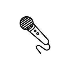 Wall Mural - microphone icon isolated on white background