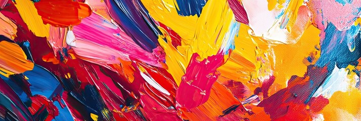 Poster - Vibrant Abstract Expression of Organized Chaos in a Brightly Colored Artistic Creation