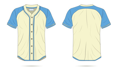 Canvas Print - Baseball jersey mockup front and back view