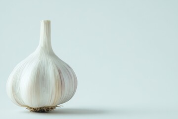 garlic and spices on white background