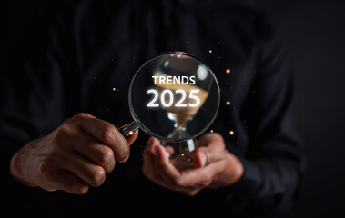 Poster - New Year 2025 countdown concept. merry christmas and happy new year, Planning and challenge strategy in new year 2025.