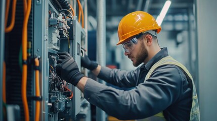 Sticker - Electrician Working on Electrical Panel