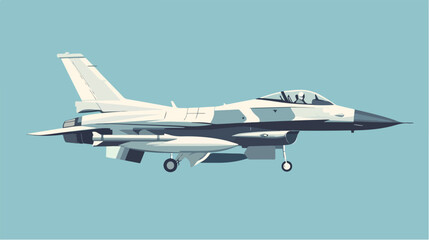 Illustration of a jet fighter. Air force. Military aircraft. Plane.