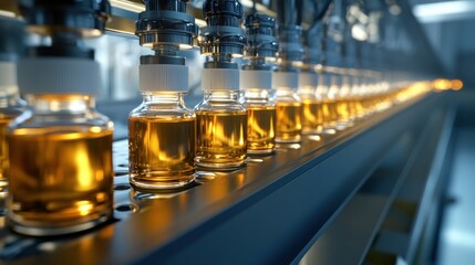 Sticker - Bottles on a Conveyor Belt