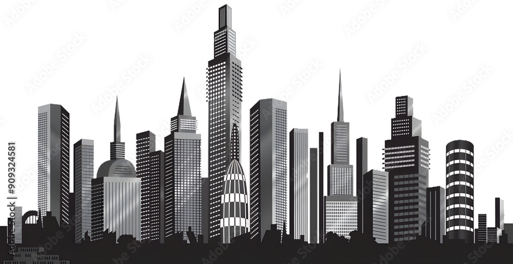 Building city illustration Vector Stock Illustration | Adobe Stock