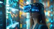 © progressman - a woman wearing a virtual reality headset