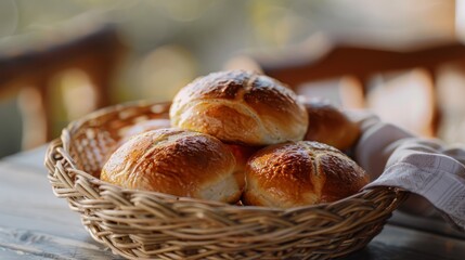 Wall Mural - basket of buns